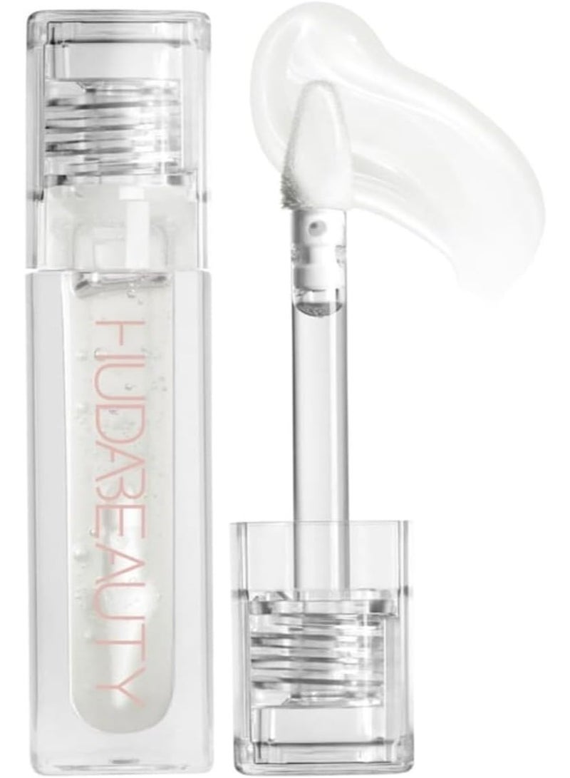 Huda BEAUTY Faux Filler Shiny Non-Sticky Lip Gloss Glassy - Clear 0.13FL.OZ / 3.9ml - Image 1